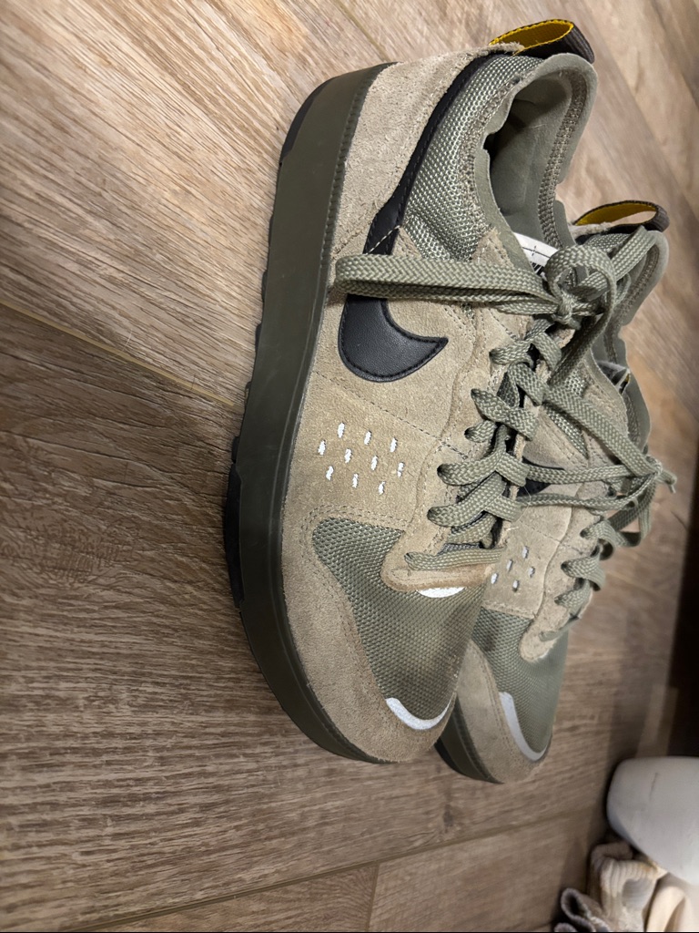 Men's Olive Green Casual Suede Sneakers